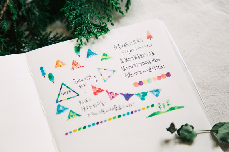 水彩風手帳小貼紙│Deco Stickers 透明貼紙 一組四入