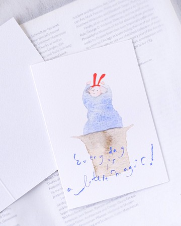 心意卡 - 生活的魔術師 | 鼓勵卡 | 水彩女孩插畫 | dodolulu