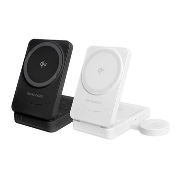 iBridge 急速Qi2三合一折疊無線充電器