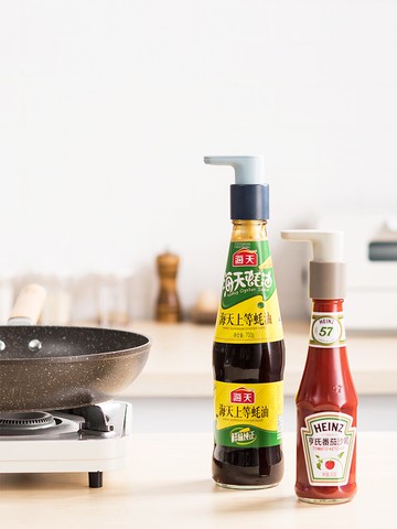 蠔油擠壓器海天專用塑料耗油瓶通用按壓嘴神器家用擠蠔油壓嘴泵頭