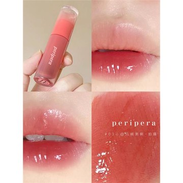 新色韓國peripera菲麗菲拉冰糖唇釉01鏡面水光透亮蕾絲蝴蝶結唇彩