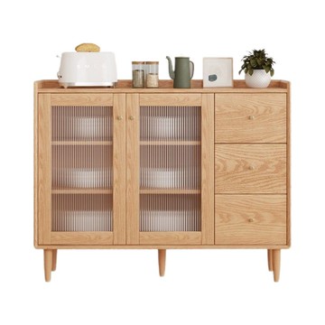 免運 附發票 超低價 工廠直銷 全實木餐邊櫃小戶型櫥櫃超薄30cm40cm儲物橡膠木餐邊櫃實木餐邊櫃 快速發貨