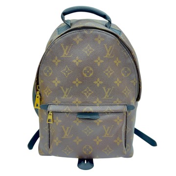 LOUIS VUITTON LV 路易威登 棕色 原花 帆布 Palm Springs MM 後背包 M44874 【二手名牌BRAND OFF】