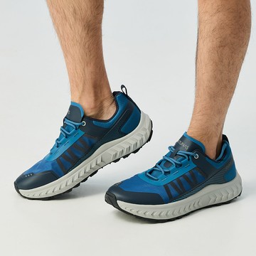 男款健步輕跑鞋(A1GCFF14M神秘藍/戶外休閒運動鞋/慢跑鞋)