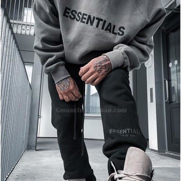 FotiGmanClub FOG ESSENTIALS 復線反光加絨運動休閑長褲抽繩衛褲