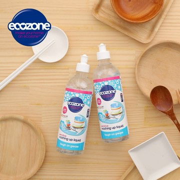 【英國原裝進口】Ecozone 敏感肌專用洗碗精 500ml｜植萃護手配方｜洗後不乾澀不緊繃、瓦解重油汙、純素無毒無化學殘留、奶瓶餐具皆適用  ｜新年禮物｜水瓶座生日快樂｜生日禮物｜送禮｜禮盒