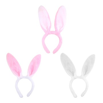4120 毛毛兔耳朵髮箍 角色扮演 變裝派對 生日派對 髮箍