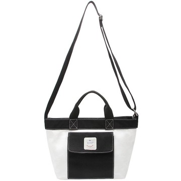 現貨+預購 手提包帆布側背包-撞色休閒百搭簡約女包包4色73xb23【獨家進口】【米蘭精品】