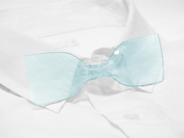 透明領結（天藍色）