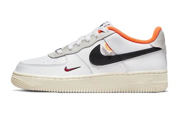 AIR FORCE 1 LV8 GS HOOPS PACK - WHITE TOTAL ORANGE