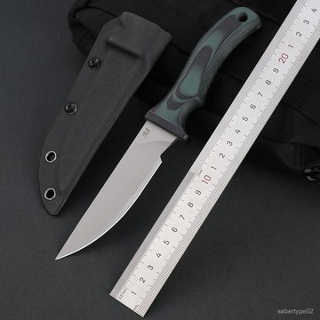 瘋狗跳羚-高硬度A8模具鋼戶外刀，野外叢林排障刀雙色G10手柄直刀 CJKR
