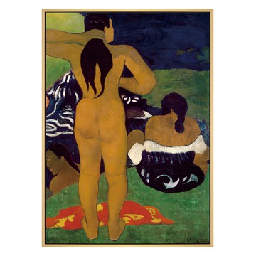 BOLUO GALLERY 菠蘿選畫所 保羅・高更 塔希提婦女沐浴II AVAR4651D  59.4 x 42cm  木色