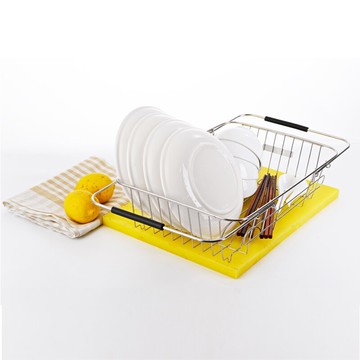 廚房水槽置物架瀝水籃304不銹鋼洗菜盆濾水洗碗池抹布碗碟收納盒