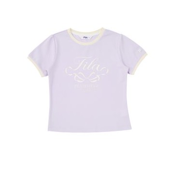 FILA KIDS 女童短袖圓領T恤-薰衣紫 5TEA-4426-PL