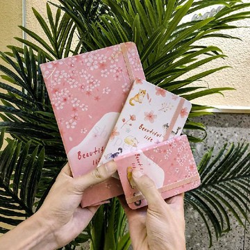 【加厚綁帶設計】韓版記事本 日記本 學生日記本 隨身記單詞小本子 A5 A6 A7 空白筆記本 方格筆記本 文具 綁帶筆