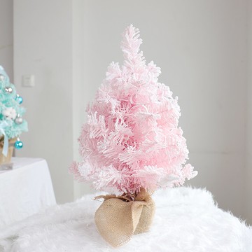 網紅ins風藍色圣誕樹抖音直播圣誕節裝飾品桌面擺件雪松粉色50cm