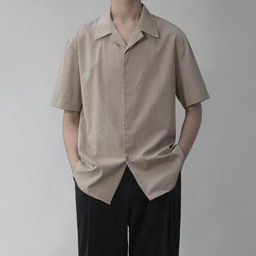 正韓古巴領隱形扣短襯衫 3色 0813 YUPPIE 預購商品 0722