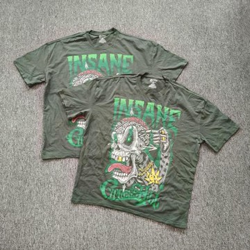 外貿   歐美男式T恤Cypress hill說唱rap新浪潮骷髏大腦純棉短袖