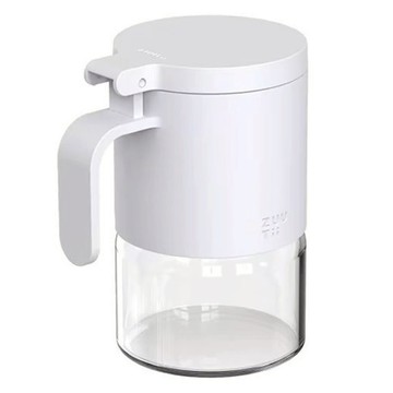 ZUUTii 玻璃調味料罐，10.5x7.5x12.5 cm，300ml，玻璃食品級矽膠PP材質  1個