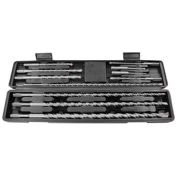 【新品上市】11PC電錘鑽頭套裝圓柄12件鑽頭穿牆打孔合金電錘鑽頭鋼鑿組合套裝