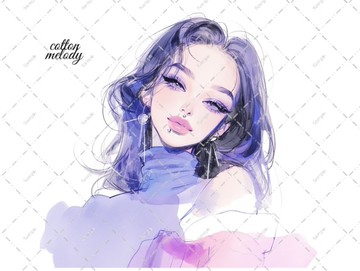 original sticker no.7770 人物貼紙 原創貼紙 人物貼紙 女孩貼紙 原創人物貼紙