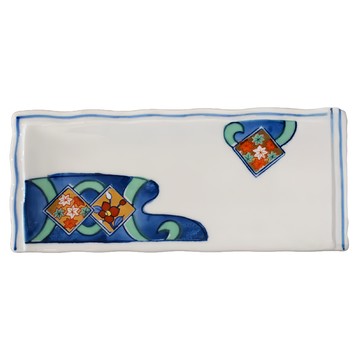 長皿 - 日本製 陶瓷  春秋染付  20.5 x 9 x 2cm  1個