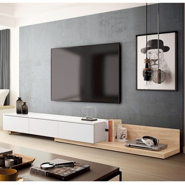 【LOVE樂芙】多克魯斯6尺伸縮電視櫃(G115)(白/原木)A25BE0474