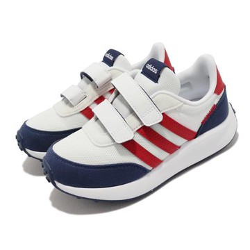 adidas 愛迪達 慢跑鞋 Run 70S CF K 童鞋 中童 白 藍 紅 魔鬼氈 休閒鞋 GW0333