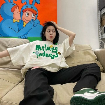 白色oversize短袖t卹夏季百搭美式寬鬆半袖上衣潮