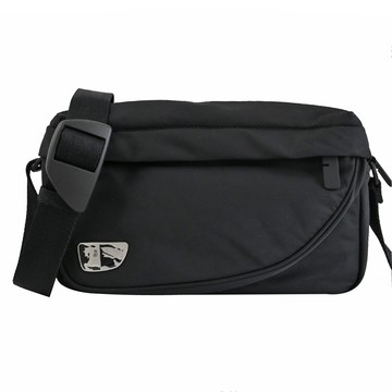 BURBERRY 8098420 戰馬盾牌LOGO尼龍斜背相機包.黑