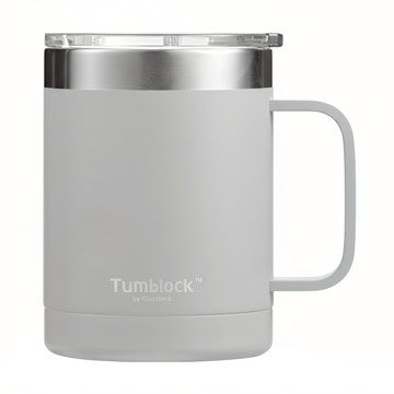 Glasslock Tumblock 不鏽鋼把手隨行杯 灰色 350毫升  1個