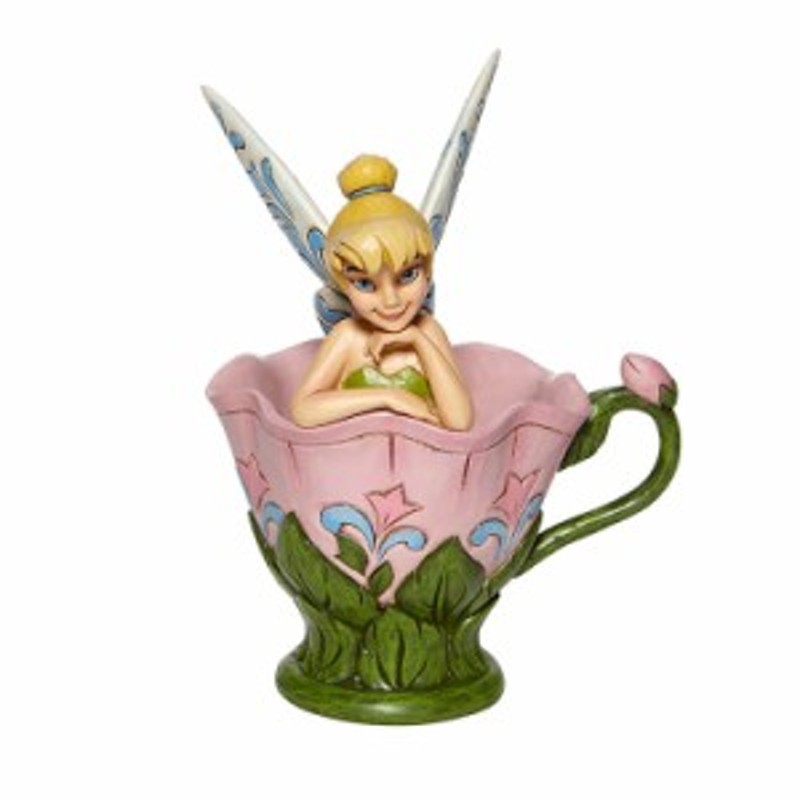 ディズニー ティンカーベル フラワーカップ フィギュア 高さ16.5cm ピーターパン JIM SHORE enesco Disney  Traditions | LINEショッピング