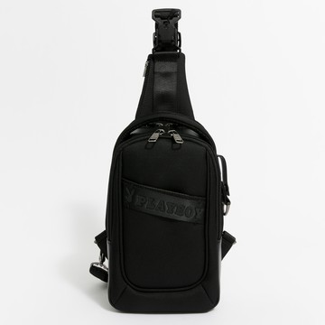 ✨新春質感 買就送小物收納包│PLAYBOY 單肩背包 Crucial系列 - 黑色(132-5609-09-7)