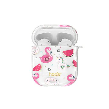 hoda Apple AirPods 1/2 透明保護殼果園系列-西瓜
