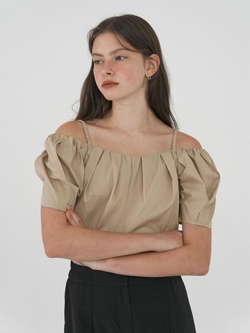 Off-shoulder Puff Sleeve Blouse