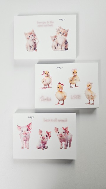 質樸小愛心貼紙組