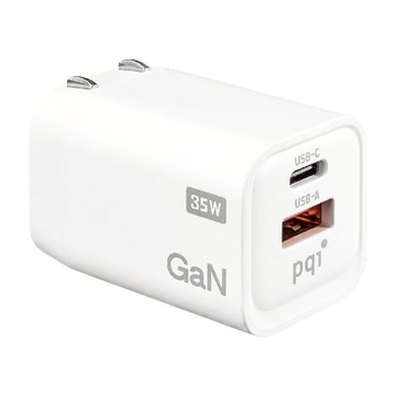 pqi 勁永 PDC35W 雙孔充電器，35W PD快充  氮化鎵GaN  USB-C+USB-A雙孔充電設計  1個