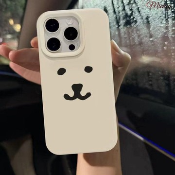 可愛手機殼.卡通ins自嘲熊適用16promax蘋果12手機殼14適用iPhone15硅膠13軟