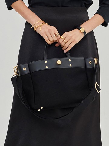 Two-tone Medium Versatile Bag [Black]