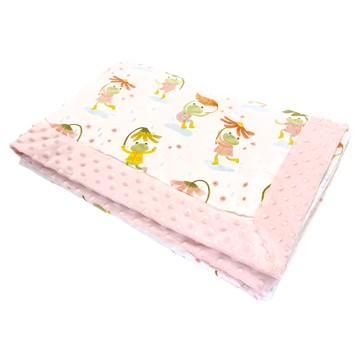 La Millou 雨中小青蛙 巧柔大人毯  粉色  200 x 140cm