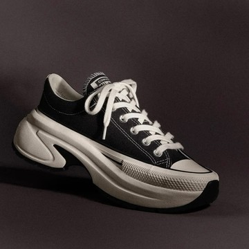 CONVERSE RUN STAR CRUSH 黑奶油 鯊魚 厚底 帆布鞋 女鞋 KARINA同款 A18465C