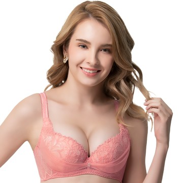 【思薇爾】撩波鳶尾花系列A-E罩蕾絲包覆內衣(霓粉橘)