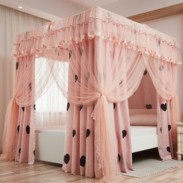 宮廷蚊帳2021年新款防摔宿舍用家用臥室仙女落地遮光床幔帶支架