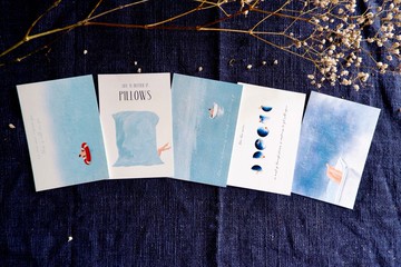 【女孩喜歡藍系列】原創手繪明信片 共5款