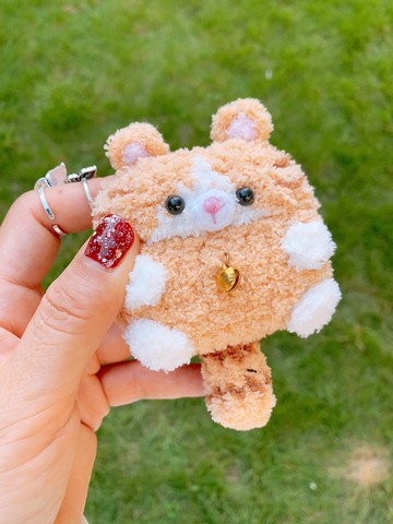 可愛手工原創貓咪耳機套鉤織女生禮物耳機套蘋果無線耳機AirPods