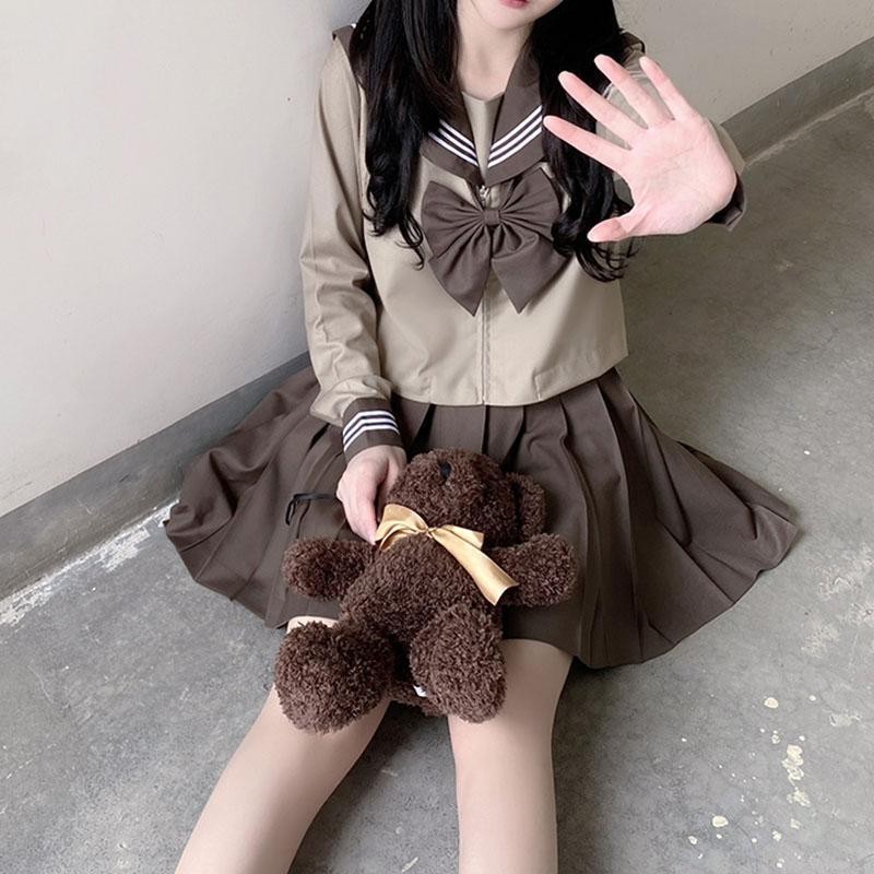 女子高生 制服 セーラー服 蝶ネクタイ付き セットアップ 可愛い 半袖 ハロウィン JK制服 女子高校生 学園祭 上下セット 学生服 文化祭 長袖  イベント