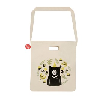 知音文創｜黑熊側耳帆布袋 黑熊