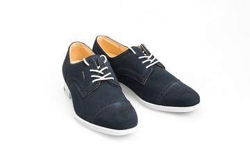 MIT【雅緻雕花輕量紳仕皮鞋-深藍】紳士鞋 德比鞋 設計款 反毛皮