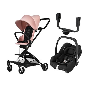 unilove 英國On The Go馬奇車/成長型輕便推車 限量心晴系列 大全套模式(提籃+結合器+車架+座椅)