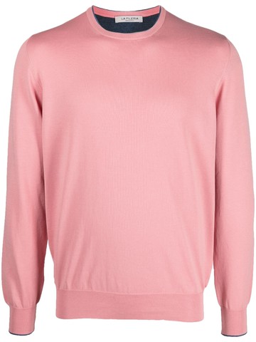 Fileria - elbow-patch knit jumper - men - Cotton - 56 - Pink